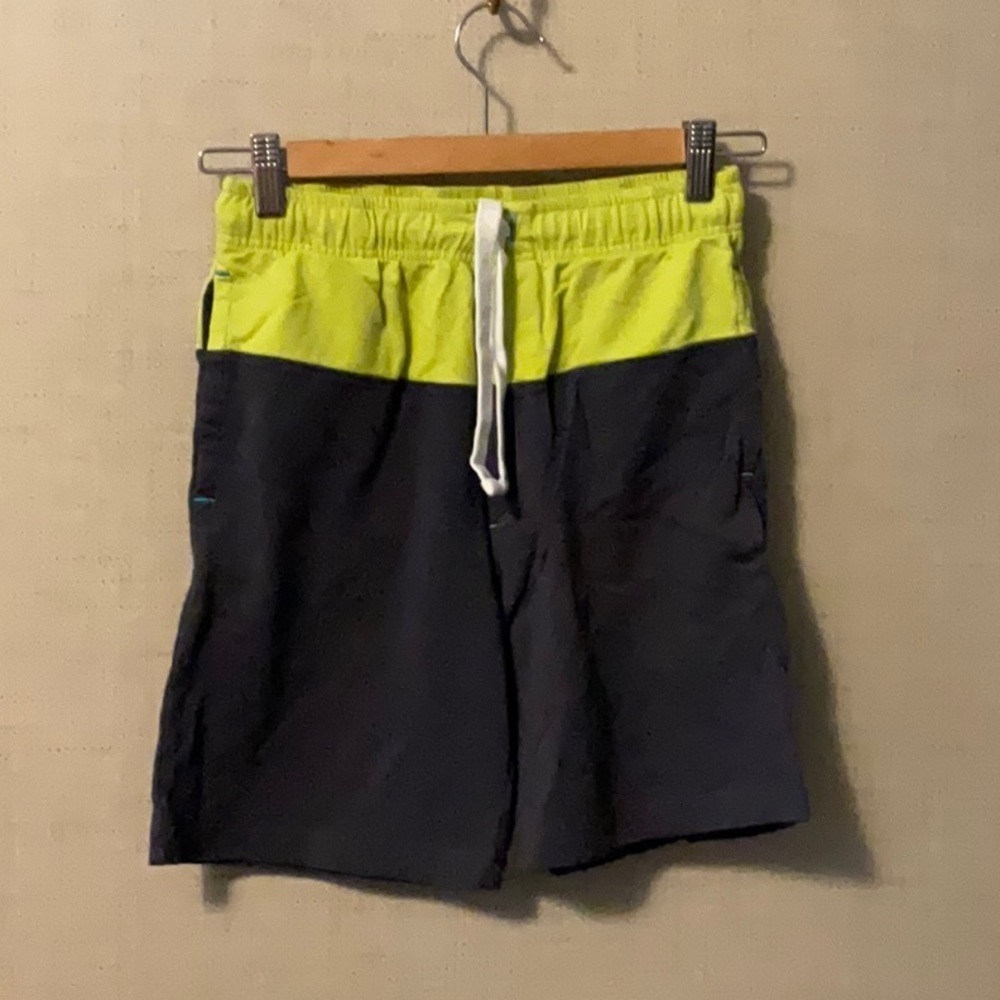 Black and Yellow Athletic Shorts